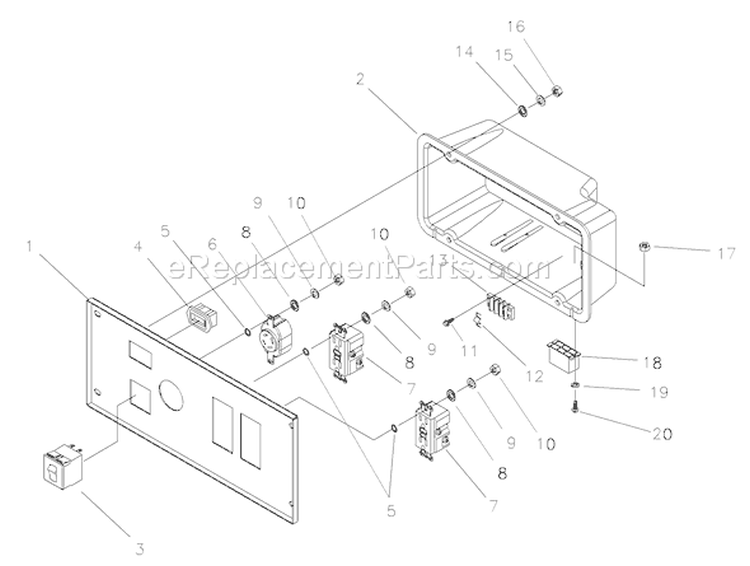 Page A Diagram and Parts List for 030252-0  Briggs and Stratton Generator